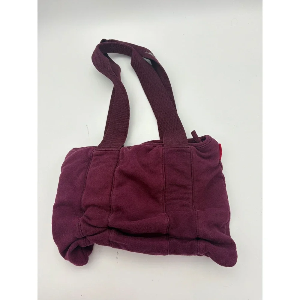 American Eagle Vintage Burgundy Sweatshirt Tote Bag Ruched Logo Strap Maroon